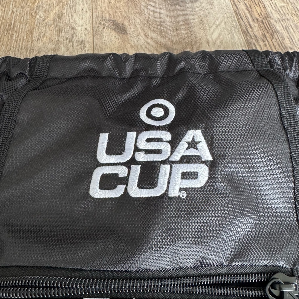 Adidas World Cup Soccer Futbol Black Drawstring Backpack - Picture 2 of 6